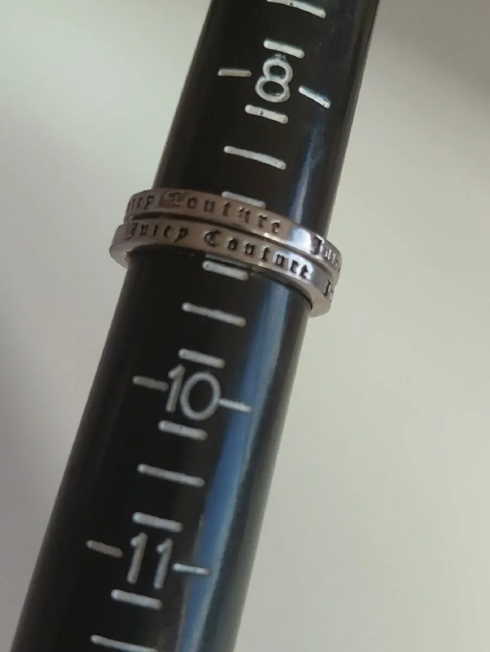 Juicy Couture Silver SPACER Rings.  They Come  With A Care Tag...Size 9....new